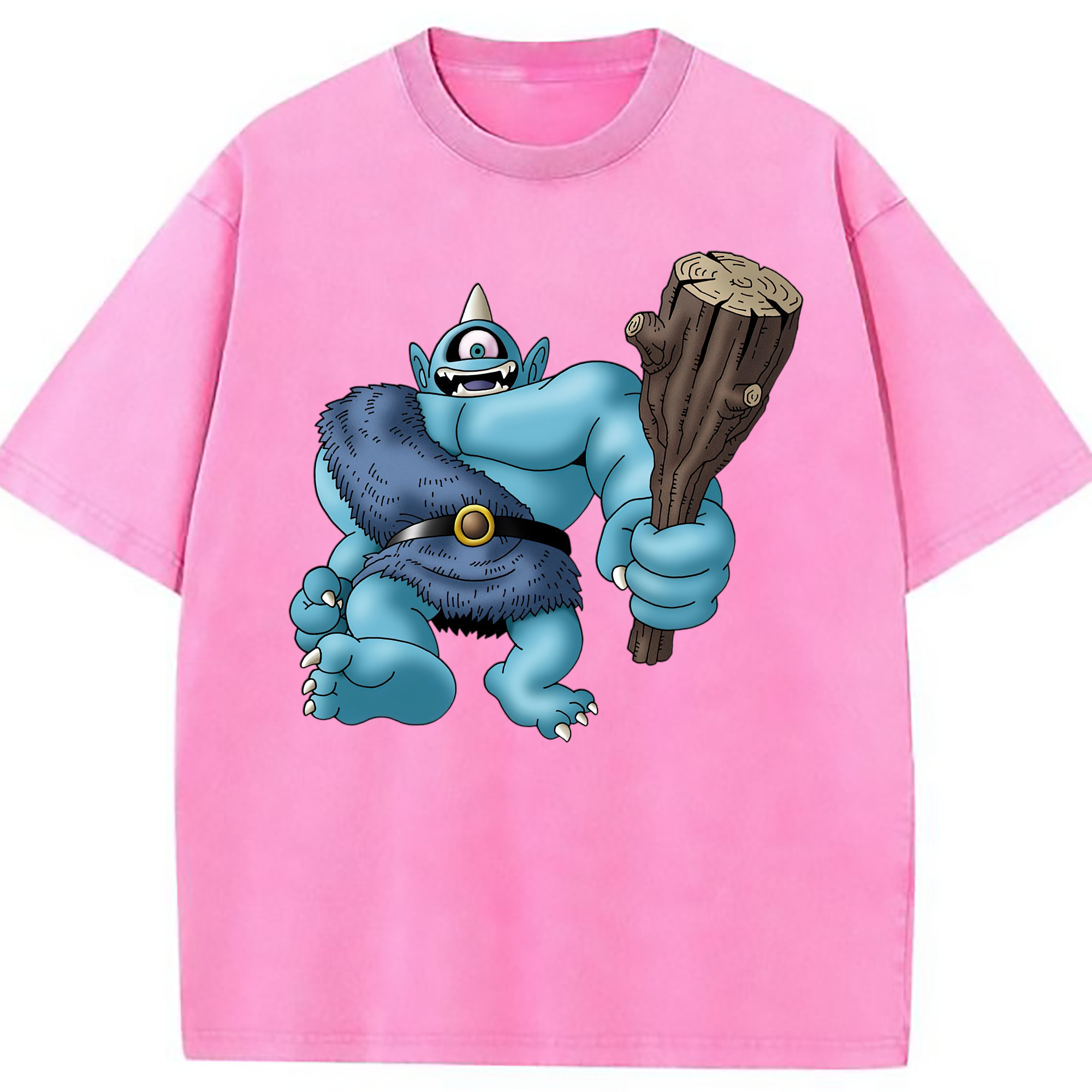（画像用） ドラゴンクエスト Doragon Kuesuto Dragon Quest 綿100% ヴィンテージ風 半袖Tシャツ（フロントプリント）